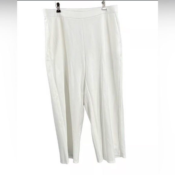Eileen Fisher Washable Flex Ponte Pant white XL NWT Tencel blend minimalist - Picture 1 of 6